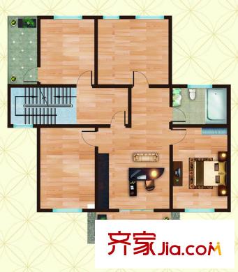 玉景園F戶型3層 5室3廳4衛(wèi)1廚
