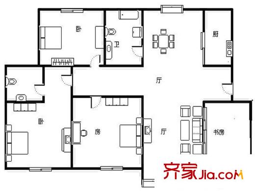 蓮花七區(qū) 0室 戶型圖