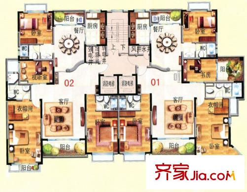 泰州碧桂園景觀樓王 4室2廳3衛(wèi)1廚