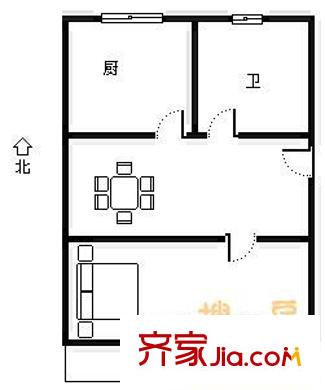 東進(jìn)小區(qū)戶型圖1居戶型圖 1室1廳1衛(wèi)1廚