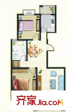 東潤第一城戶型圖C戶型 2室2廳1衛(wèi)