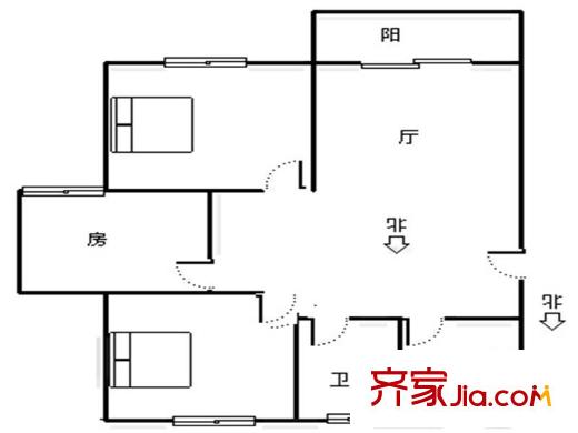 蓮花六區(qū) 3室 戶(hù)型圖