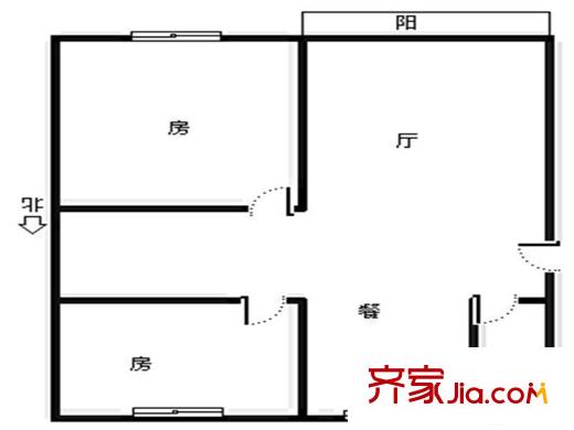 蓮花六區(qū) 1室 戶(hù)型圖