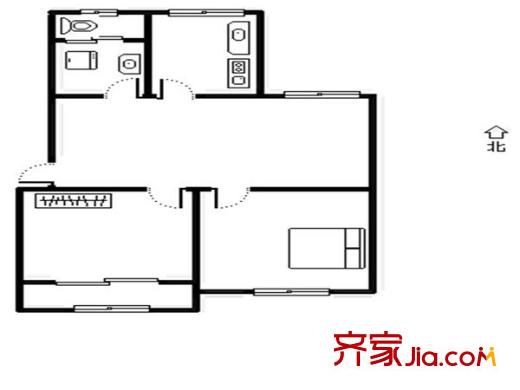蓮花一區(qū) 2室 戶型圖