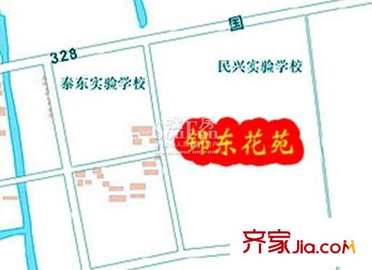 錦東花苑別墅交通圖泰州 錦東花苑 