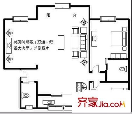 蓮花七區(qū) 4室 戶型圖