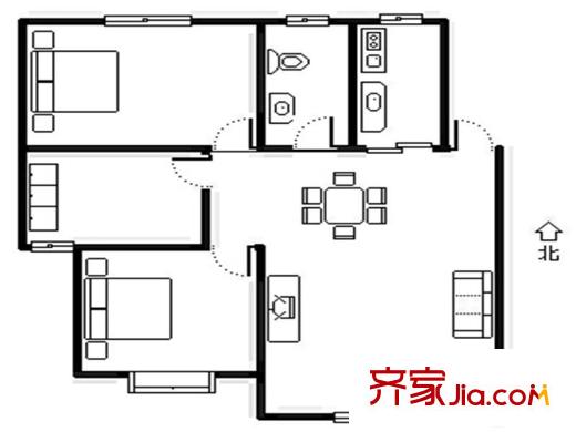 蓮花七區(qū) 0室 戶型圖