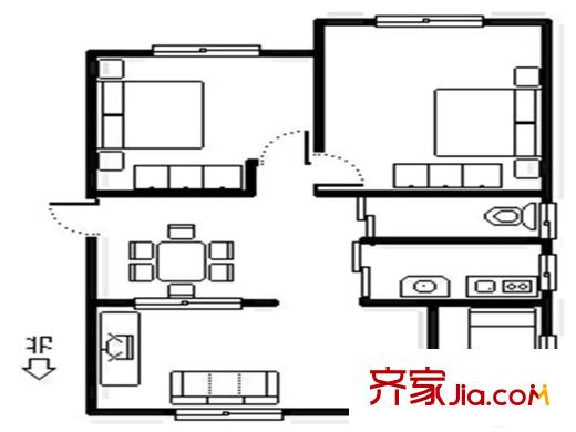 蓮花七區(qū) 0室 戶型圖