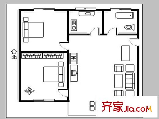 蓮花七區(qū) 0室 戶型圖