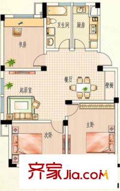 天和家園戶型圖C1戶型 3室2廳1衛(wèi)