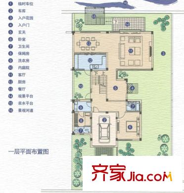 泰州華僑城純水岸怡善島B4一層平面布置圖 2室2廳2衛(wèi)1廚