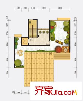 頤和山莊別墅B戶型 三層 5室6廳6衛(wèi)1廚