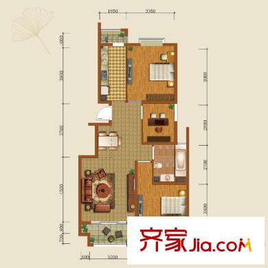 中惠卡麗蘭天朗戶型 3室2廳1衛(wèi)1廚
