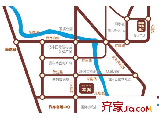 湖州雨潤廣場項目區(qū)位圖