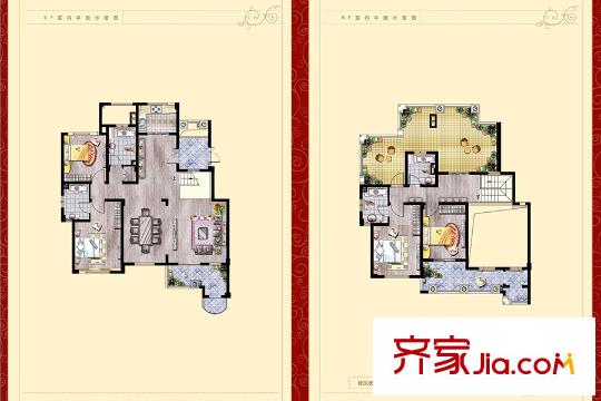 貝尚灣多層F戶型 4室2廳4衛(wèi)1廚