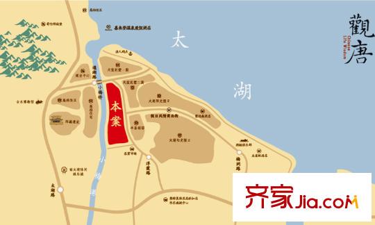 平方米港觀唐區(qū)位圖