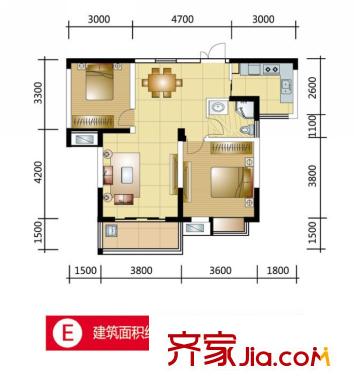 廣宜文苑E戶型 88平米