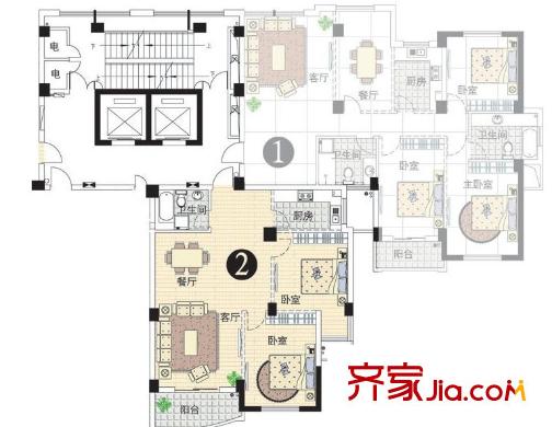 永泰廣場(chǎng)戶型圖戶型圖3室2廳1衛(wèi) 3室2廳1衛(wèi)1廚