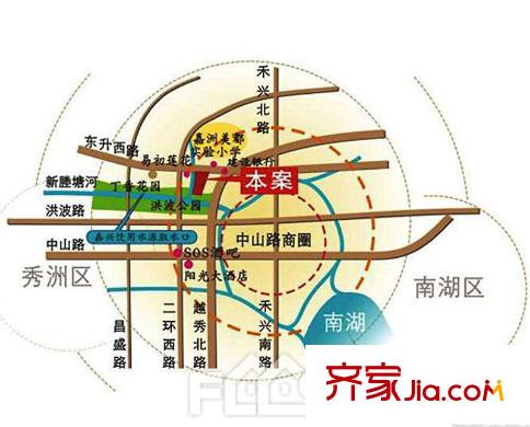 盛大花園交通圖