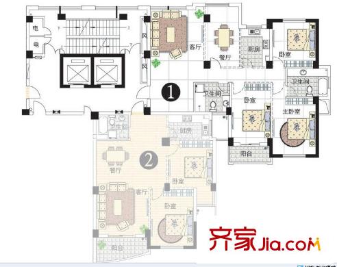 永泰廣場(chǎng)戶型圖戶型圖3室2廳2衛(wèi) 3室2廳2衛(wèi)1廚