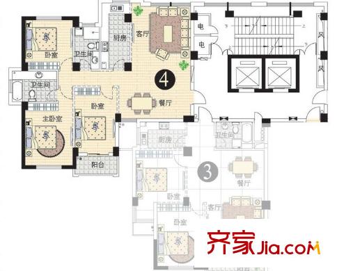 永泰廣場戶型圖戶型圖3室2廳2衛(wèi) 3室2廳2衛(wèi)1廚