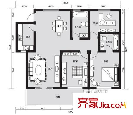 東豪名都戶型圖戶型圖3室2廳2衛(wèi) 3室2廳2衛(wèi)1廚