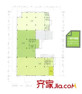 虹泰商務(wù)樓戶型圖商鋪2層3室140平米 3室1廳1衛(wèi)