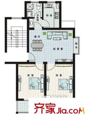 虹凌閣戶型圖戶型圖2室1廳1衛(wèi) 2室1廳1衛(wèi)1廚