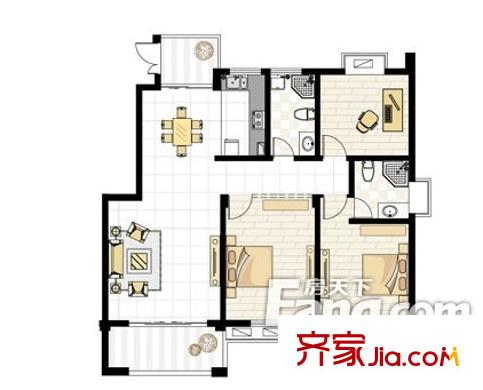 清風閣戶型圖戶型圖3室2廳2衛(wèi) 3室2廳2衛(wèi)1廚