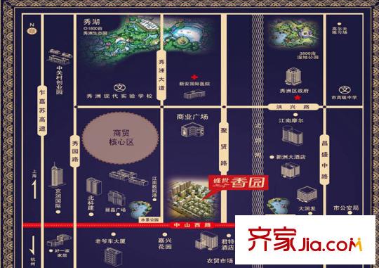 盛世豪庭香園交通圖