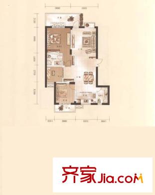 和立馨庭戶型圖C偶戶型 3室2廳2衛(wèi)