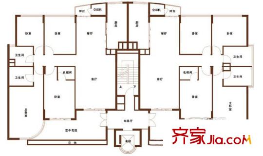 東菱?梅灣花園戶型圖戶型圖4室2廳2衛(wèi) 4室2廳2衛(wèi)1廚