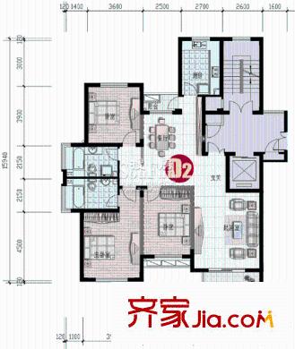 金都佳苑戶型圖戶型圖 3室1廳1衛(wèi)1廚
