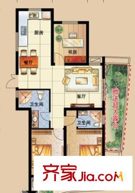 紫金凰庭戶型圖戶型圖3室2廳2衛(wèi) 3室2廳2衛(wèi)1廚