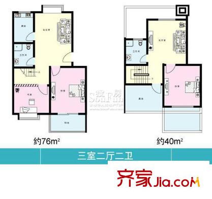 福臨新家園戶型圖復(fù)式戶型3室2廳2衛(wèi)116平米 3室2廳2衛(wèi)