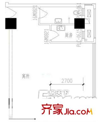 都市先鋒戶型圖戶型圖1室1廳1衛(wèi) 1室1廳1衛(wèi)1廚