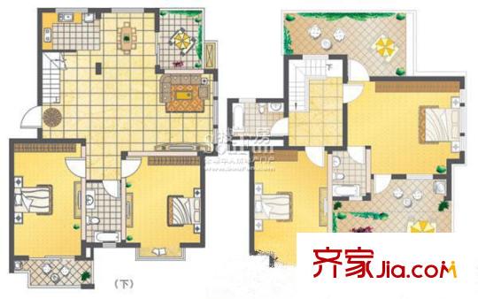 水榭花都戶型圖戶型圖 2室1廳1衛(wèi)1廚