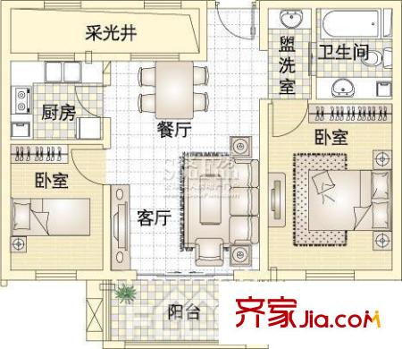 百盛花園 戶型圖B