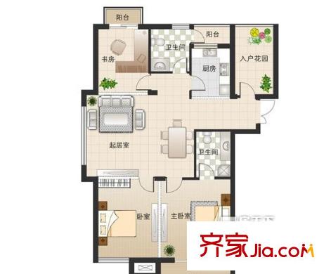 秀州?楓華園戶型圖戶型圖3室2廳2衛(wèi) 3室2廳2衛(wèi)1廚