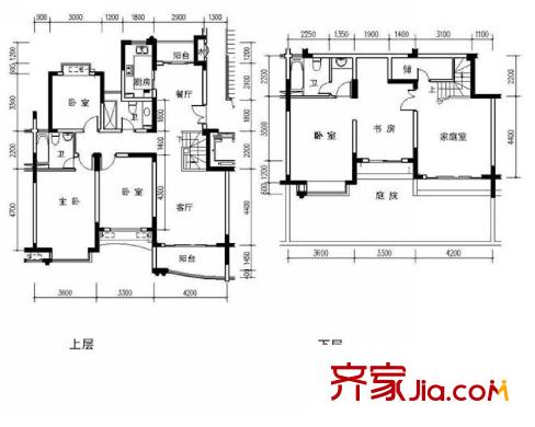 皇都花苑戶型圖3―102戶型圖 5室2廳3衛(wèi)