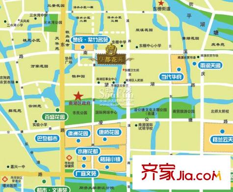 皇都花苑交通圖 