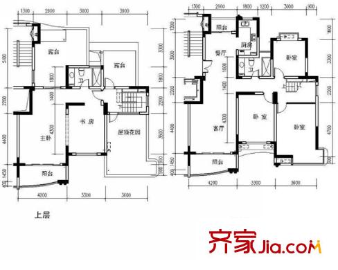 皇都花苑戶型圖3―1101戶型圖 5室2廳2衛(wèi)