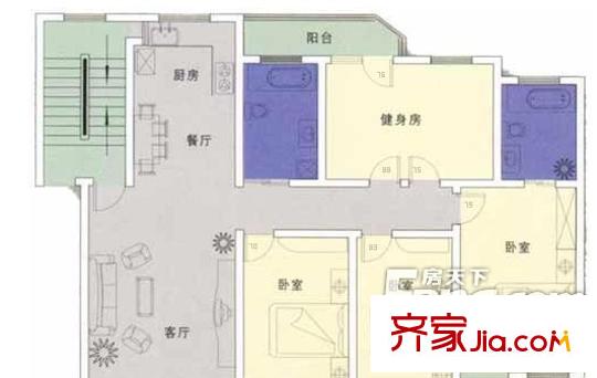 天城園林居戶型圖戶型圖4室2廳2衛(wèi) 4室2廳2衛(wèi)1廚