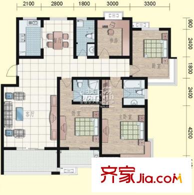 藍(lán)天嘉苑 戶型圖E