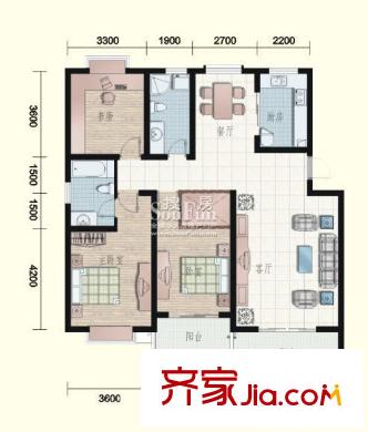 藍(lán)天嘉苑 戶型圖H
