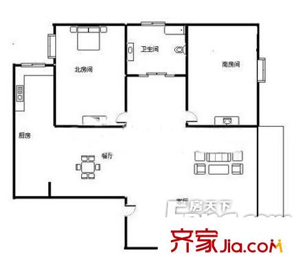 陽海景怡戶型圖戶型圖2室2廳1衛(wèi) 2室2廳1衛(wèi)1廚