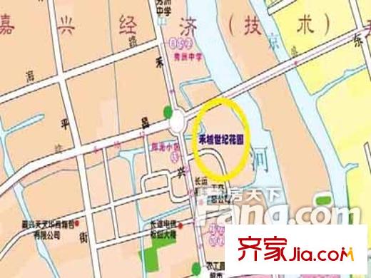 禾城?世紀花園交通圖