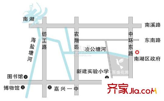 百盛花園交通圖 