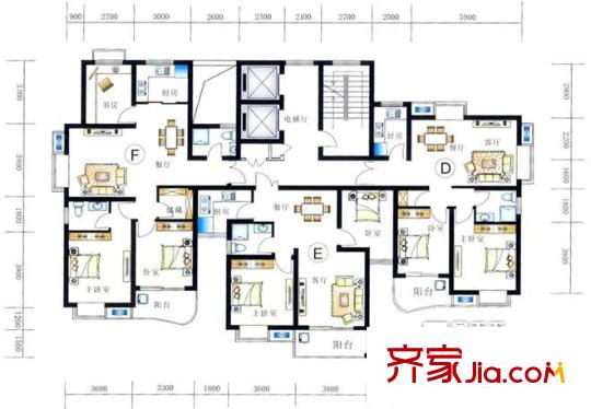 大樹(shù)銀河灣戶(hù)型圖201033133054563 2室2廳1衛(wèi)1廚
