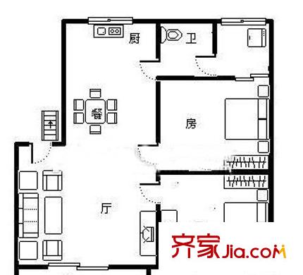大華?城市花園戶型圖戶型圖2室2廳1衛(wèi) 2室2廳1衛(wèi)1廚